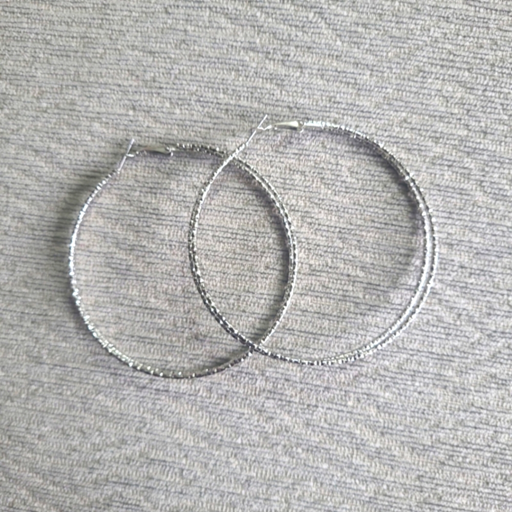 Large Hoop Earrings - Picture 2 of 7